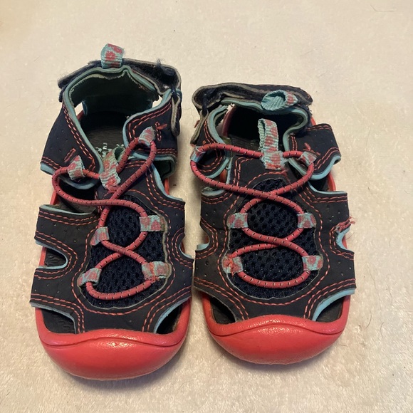 Kids' Blue and Pink Sandals - Picture 2 of 4